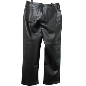 Calvin Klein Jeans  Faux Leather 90s Pants Black Beauty - 14